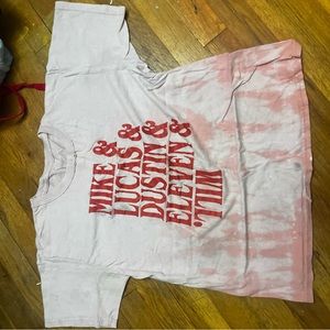 Short sleeves tie die stranger things shirt